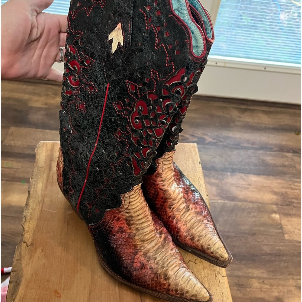 Unique Corrall Vintage Cowgirl Boots Sz 10